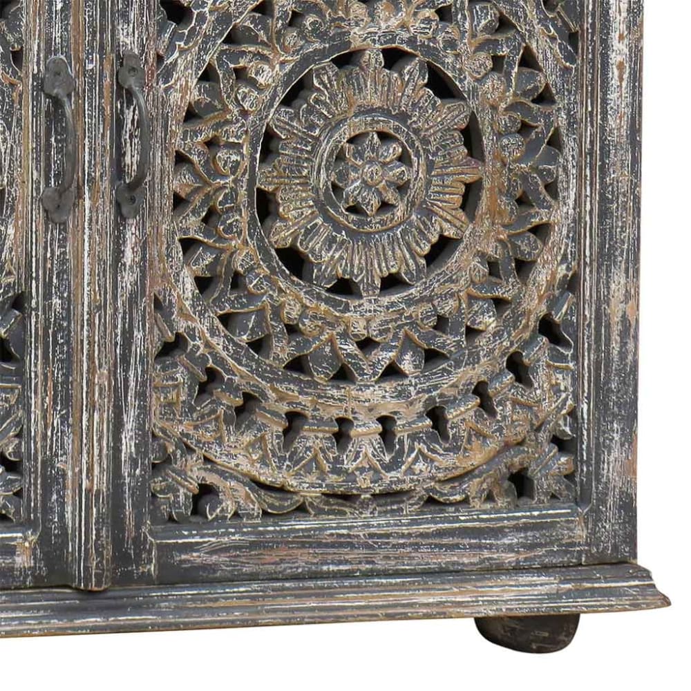 Recibidor de madera acabado artesanal Gris 106x45x88h cm - Maisons du Monde