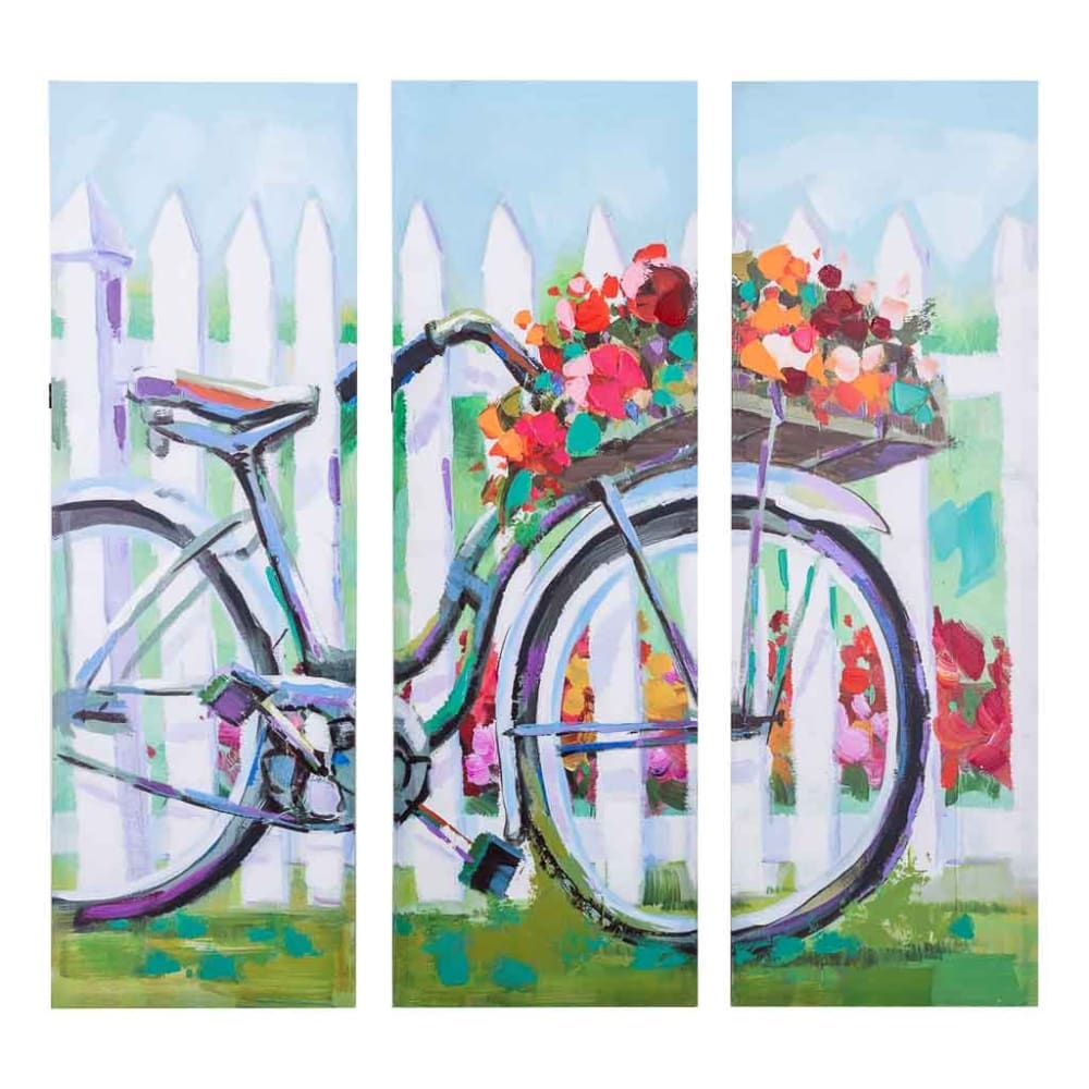 Cuadro pintado a mano multicolor 30x90x3h cm - Maisons du Monde