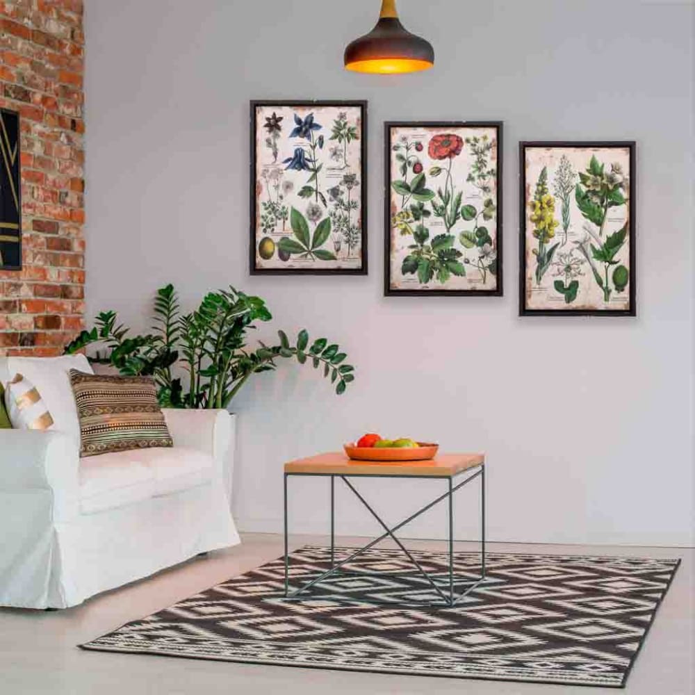 Cuadro madera y tela multicolor 40x60x3h cm - Maisons du Monde