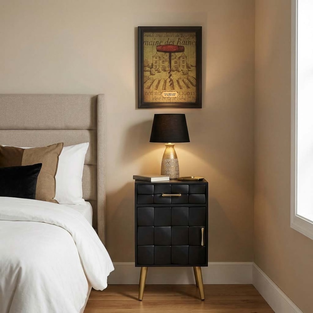 Cuadro madera y tela multicolor 33x43x1,8h cm - Maisons du Monde