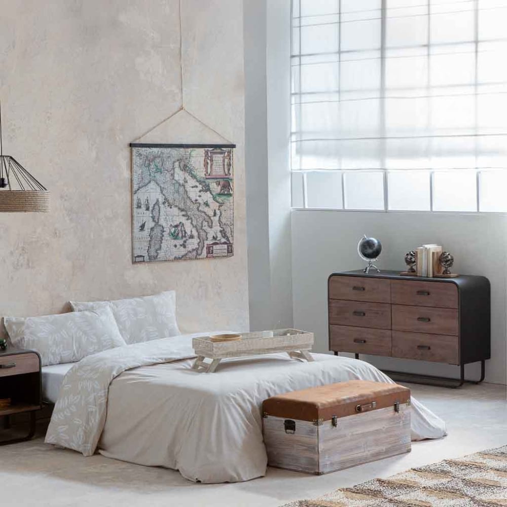 Lienzo pergamino de tela impresa multicolor 97x81x1,8h cm - Maisons du Monde