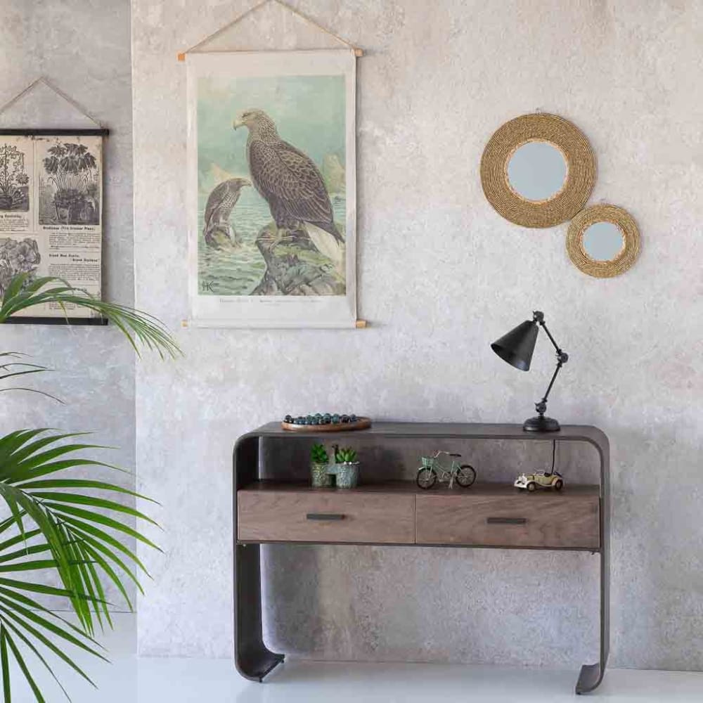 Lienzo pergamino de tela impresa multicolor 65x95x2,5h cm - Maisons du Monde