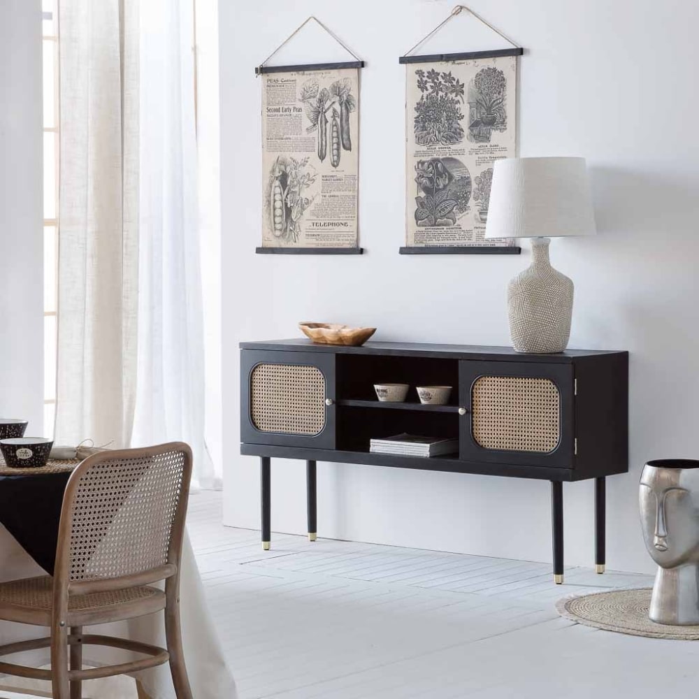 Lienzo pergamino de tela impresa multicolor 55x75x2,5h cm - Maisons du Monde