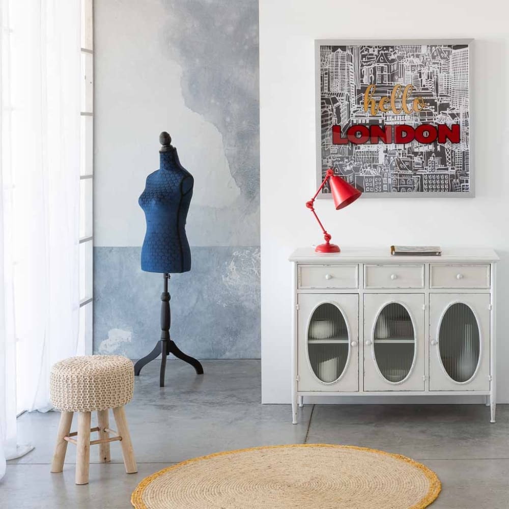 Cuadro de canvas doble impreso con marco multicolor 80x80x4 h cm - Maisons du Monde