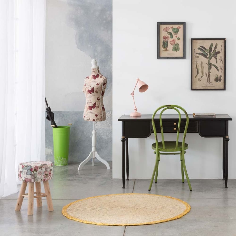 Cuadro madera y tela multicolor 33x43x1,8h cm - Maisons du Monde