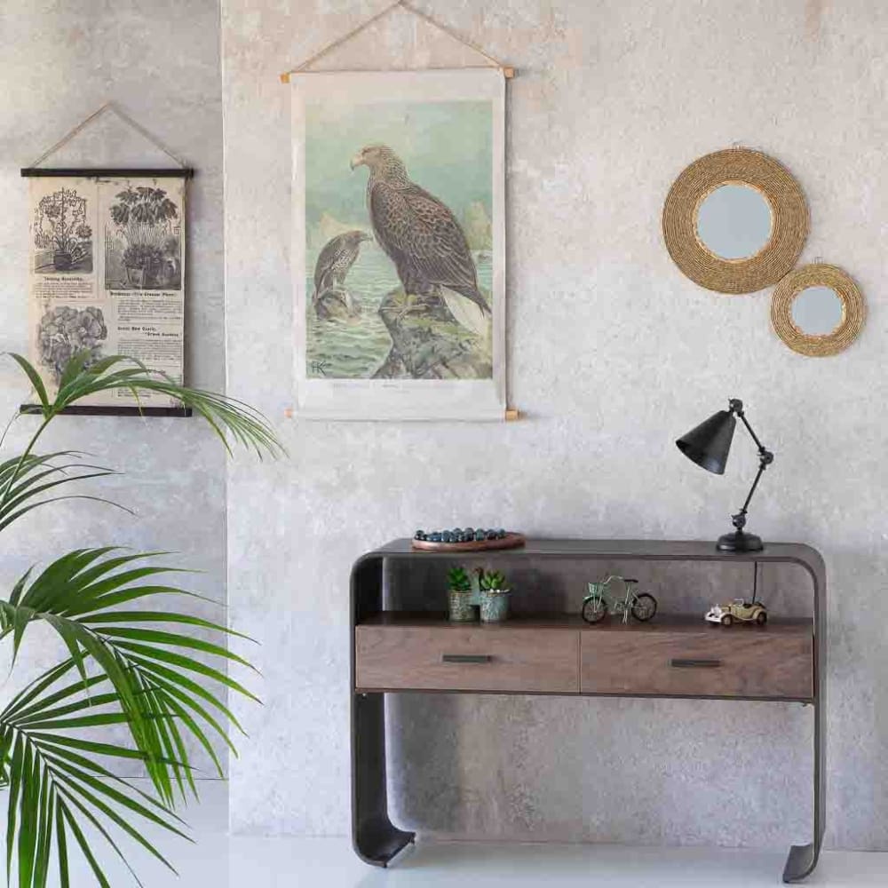 Lienzo pergamino de tela impresa multicolor 55x75x2,5h cm - Maisons du Monde