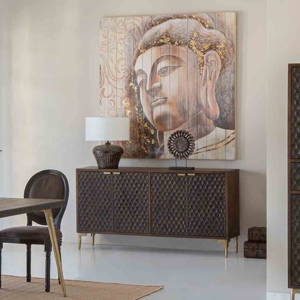 Cuadro pintado a mano 3 pzas 50x150x4 - Maisons du Monde