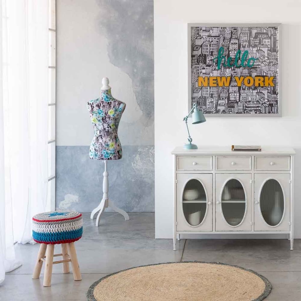 Cuadro de canvas doble impreso con marco multicolor 80x80x4 h cm - Maisons du Monde