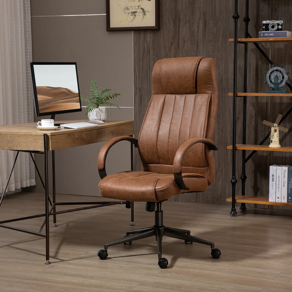Silla de oficina 65x71.5x122 cm marrón - Maisons du Monde