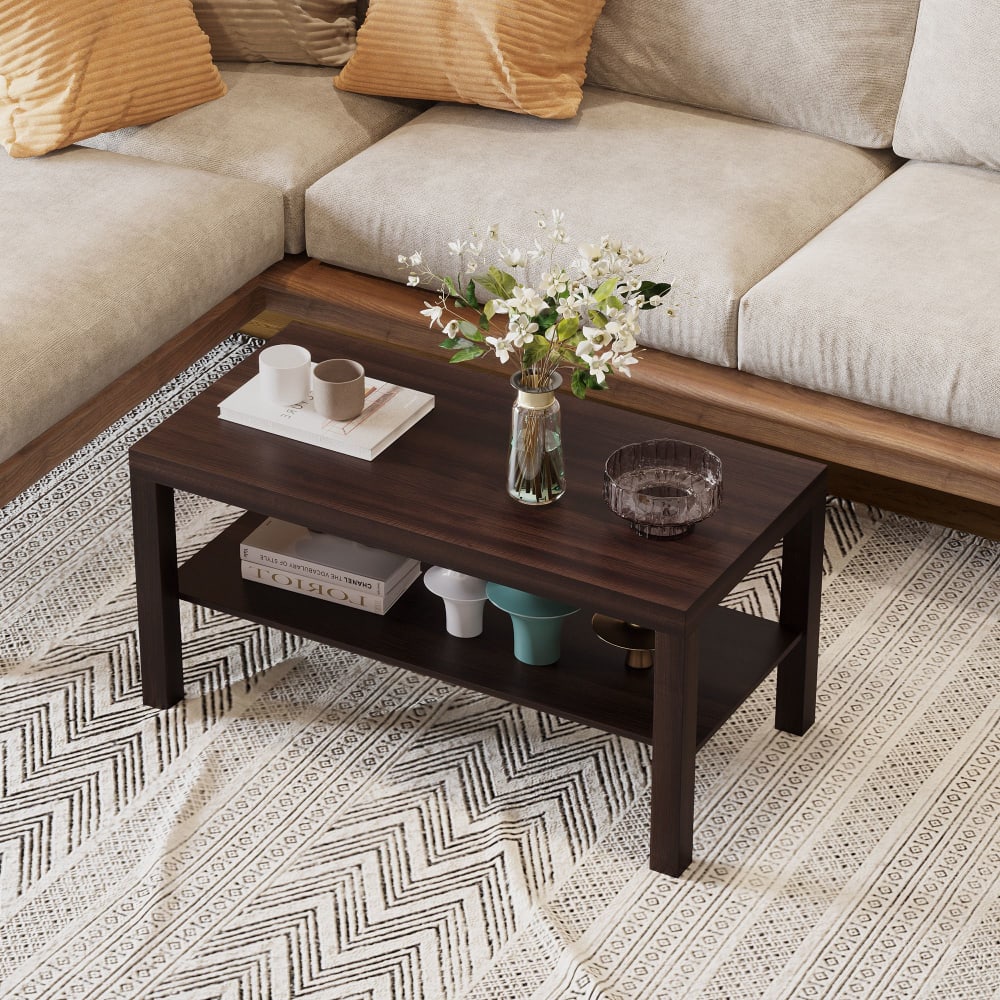 Mesa de centro 90x45x40,5cm nogal - Maisons du Monde