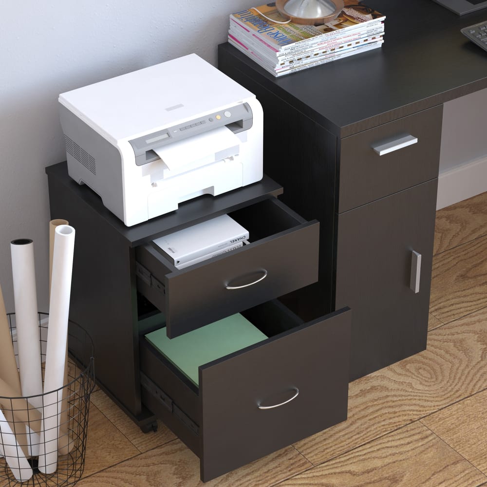 Archivador con ruedas 41x39x58cm negro - Maisons du Monde