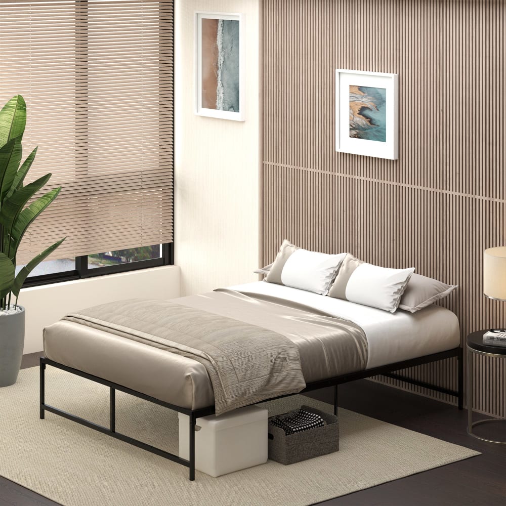 Marco de cama doble 143x197x35 cm negro - Maisons du Monde