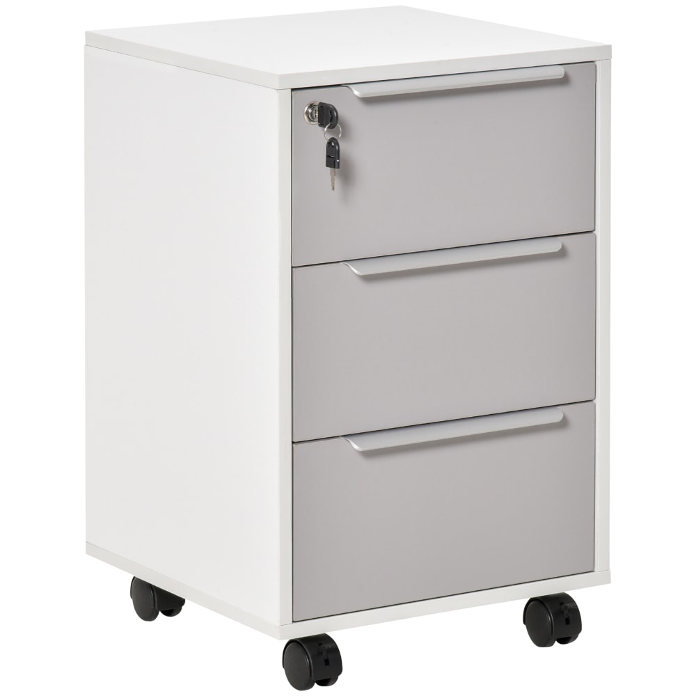 Cajonera tipo archivador 40x40x63.5 cm blanco y gris