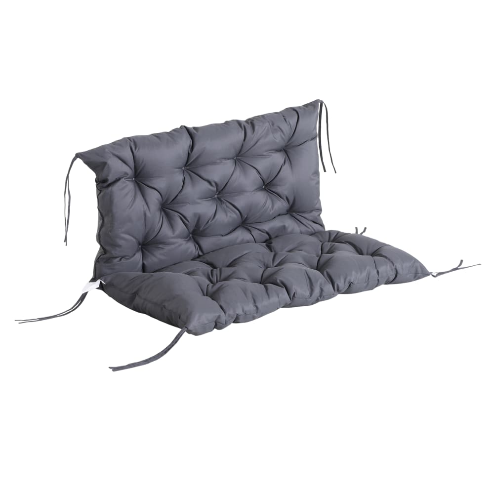 Cojín banco con respaldo 100x98x8 cm gris