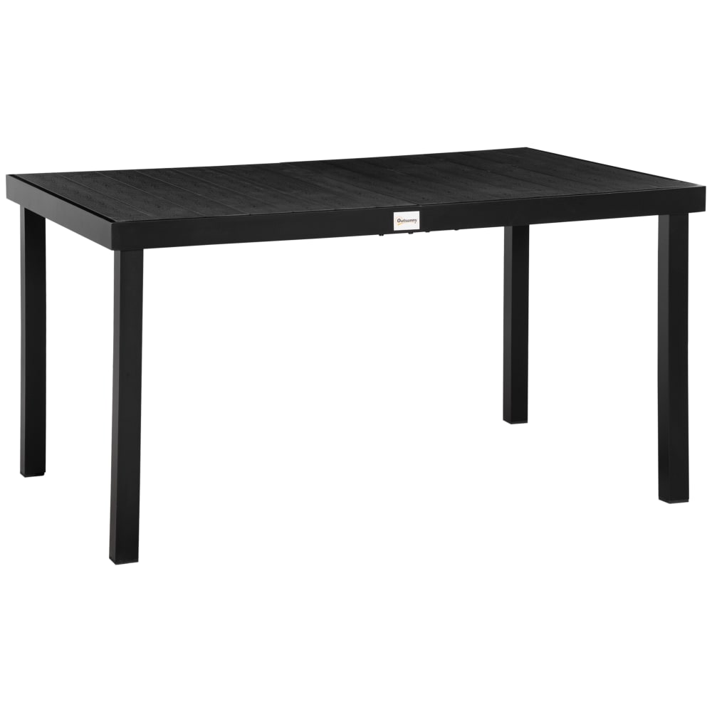 Mesa de jardín 140x90x74 cm negro