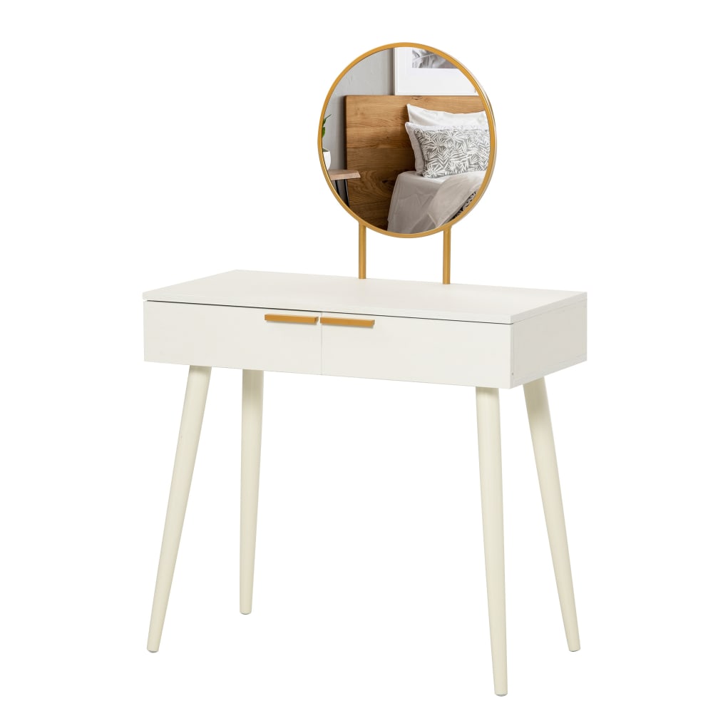 Tocador con espejo 80x40x123cm blanco