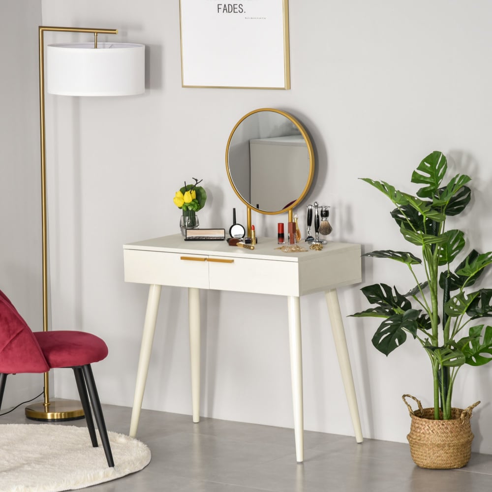 Tocador con espejo 80x40x123cm blanco - Maisons du Monde
