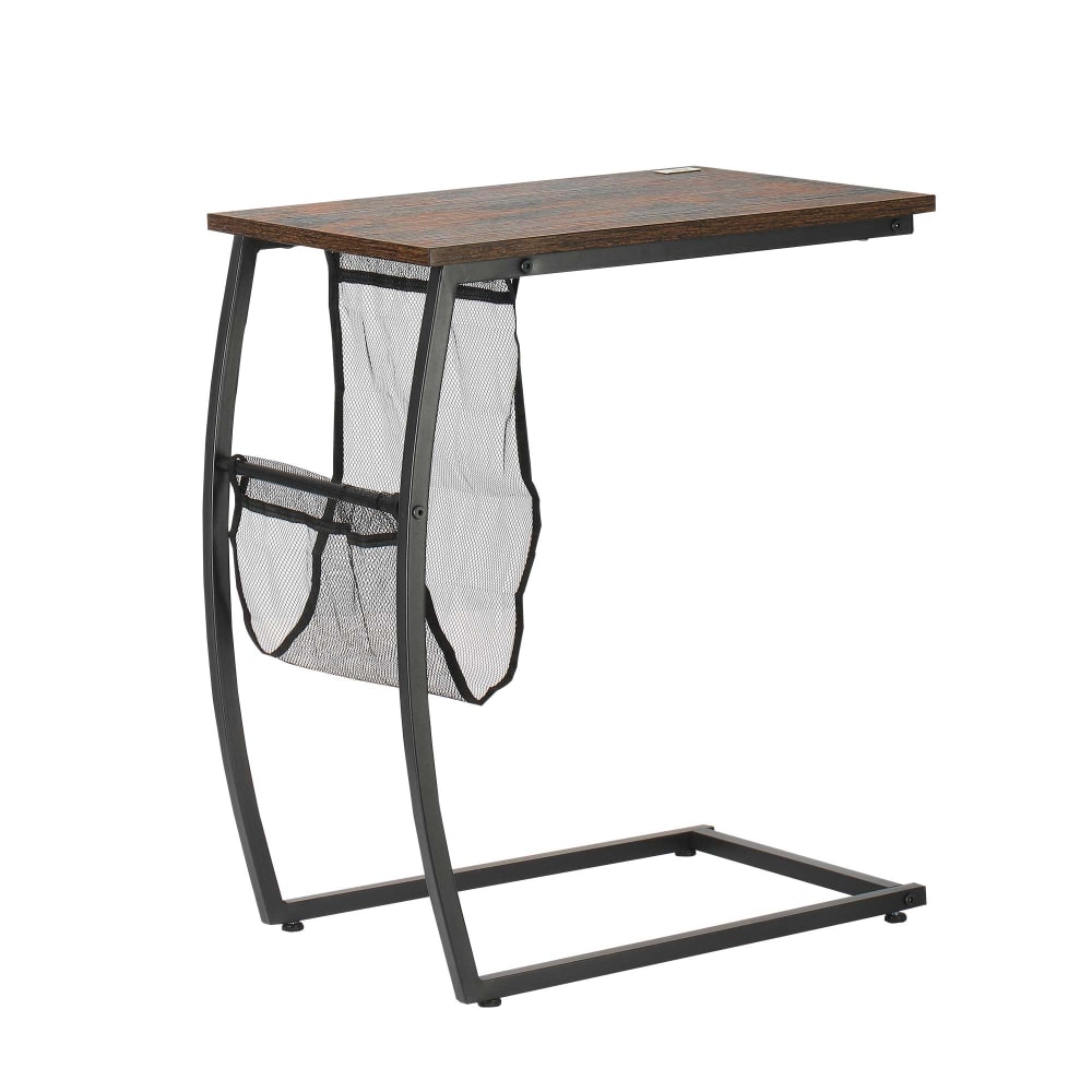 Mesa auxiliar 53x35x64.5 cm marrón rústico