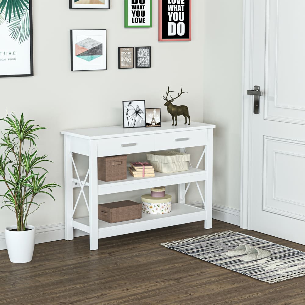 Mesa Consola 105x40x76cm Blanco - Maisons du Monde