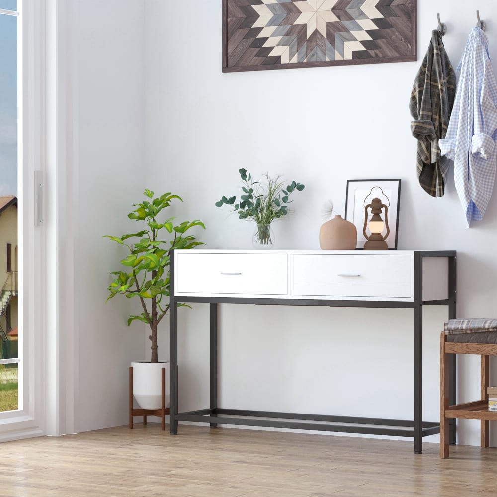 Mesa de consola 120x34x81 cm negro y blanco - Maisons du Monde