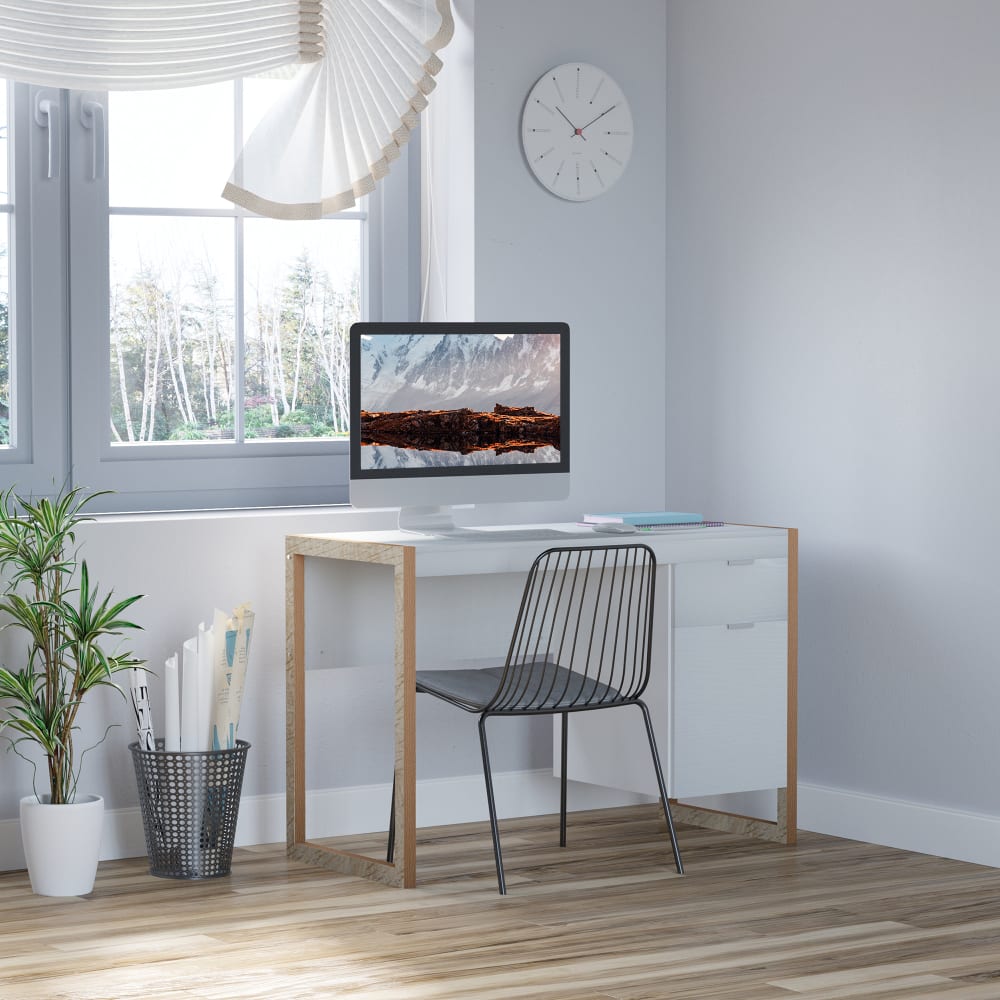 Mesa de escritorio 112.5x50x75.5 cm blanco - Maisons du Monde