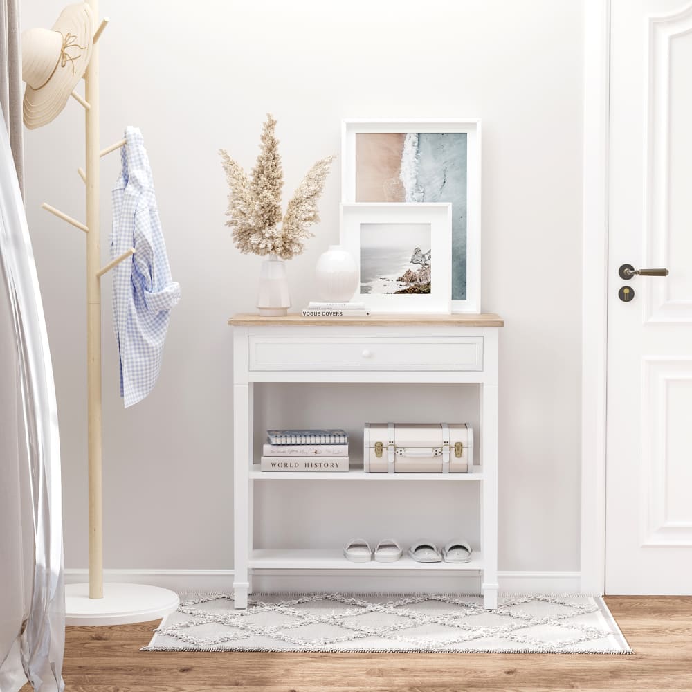 Mesa de consola 75.6x27.5x80.5 cm blanco - Maisons du Monde