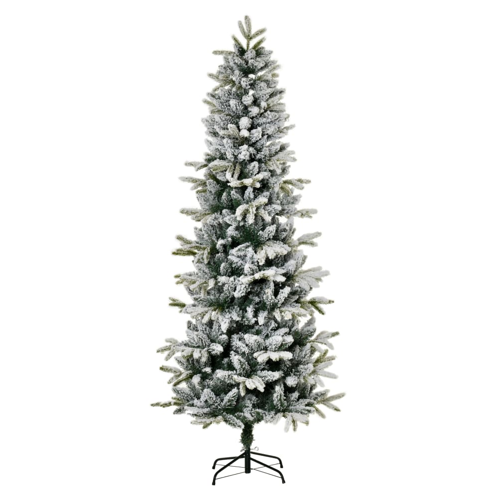 Árbol de navidad 95x95x210 cm verde y blanco