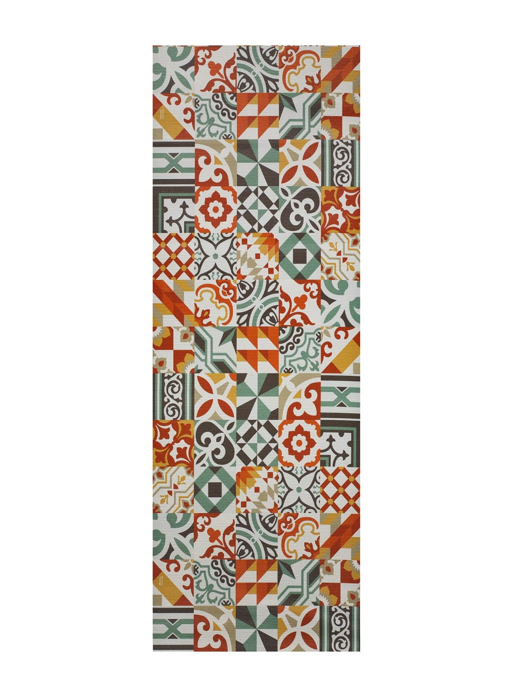 Atticgo Vinyl-Küchenteppich, Böhmische Muster, mehrfarbig, 52x200 cm style modern - Pes - Polyester
