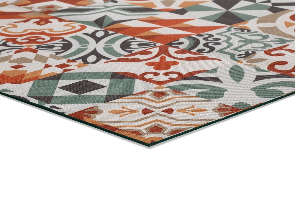 Tapis de cuisine lavable carreaux ciment multicolore 52x200 cm — vue 4