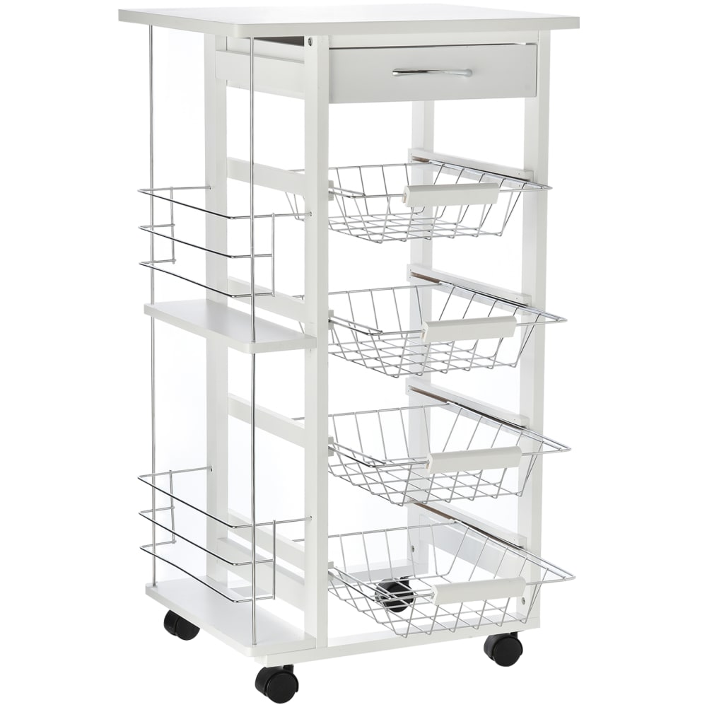 Carrito de cocina 47x37x83 cm blanco