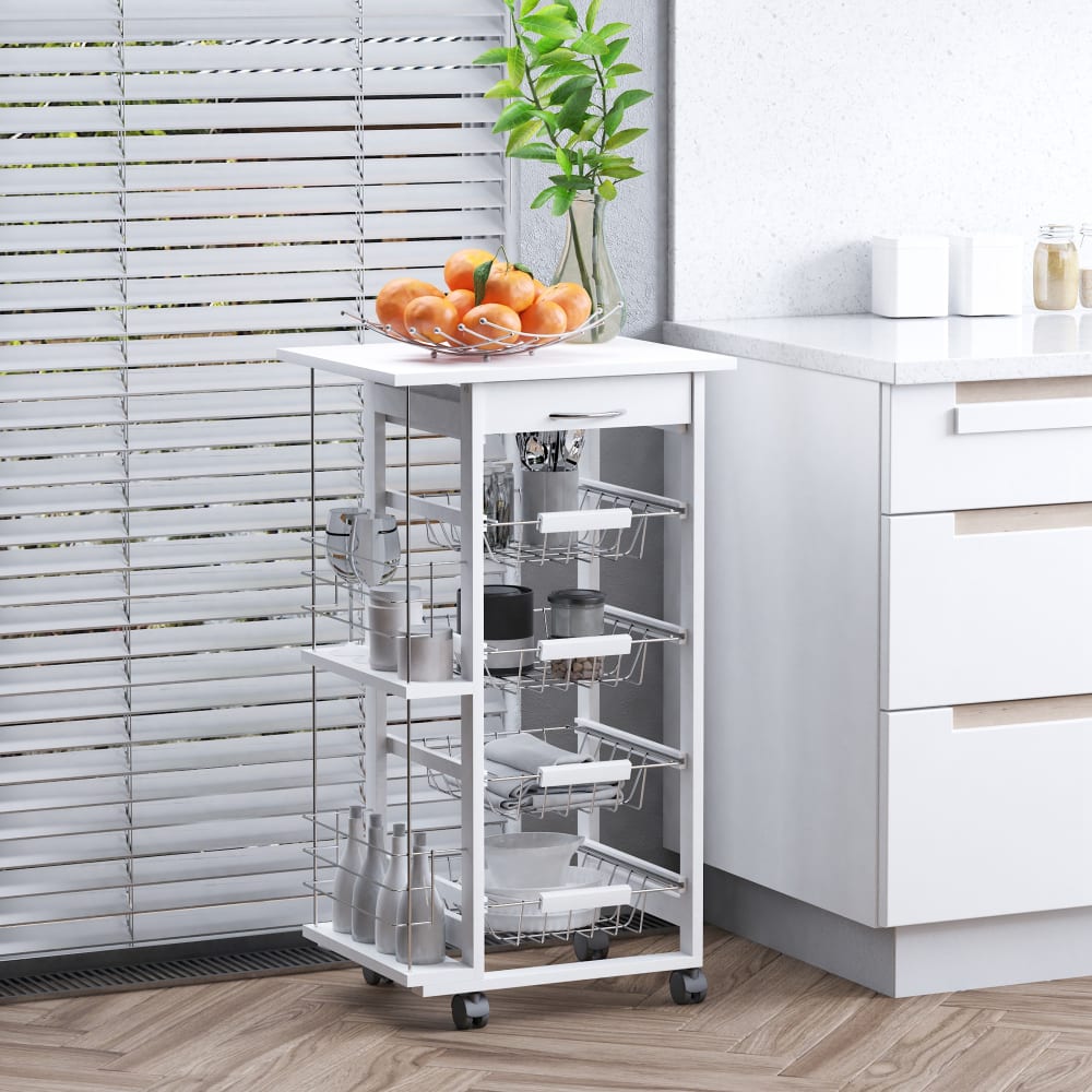 Carrito de cocina 47x37x83 cm blanco - Maisons du Monde