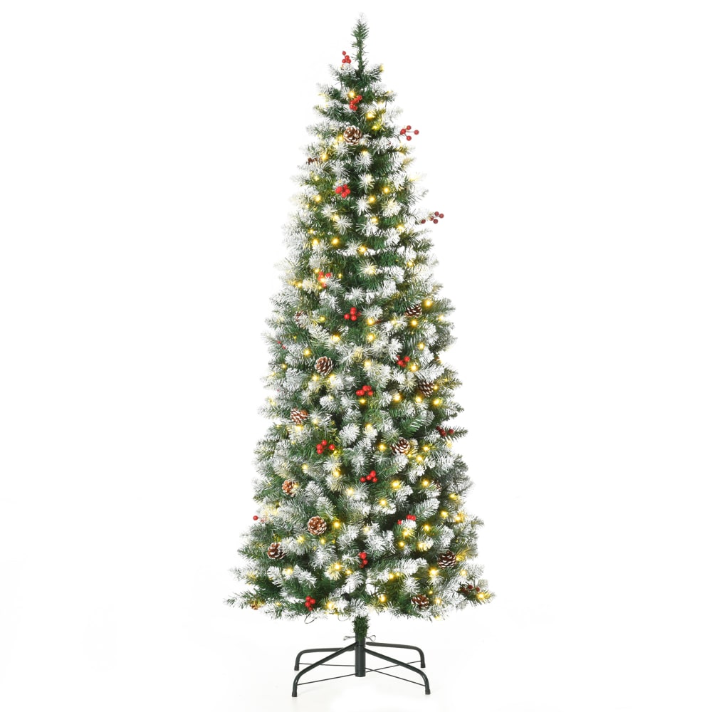 Árbol de navidad 180 cm con luz ø65x180 cm verde