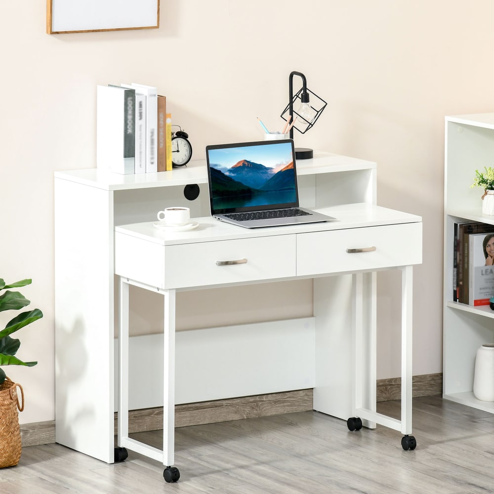 Set 2 escritorios apilables 100x36x88 cm blanco - Maisons du Monde