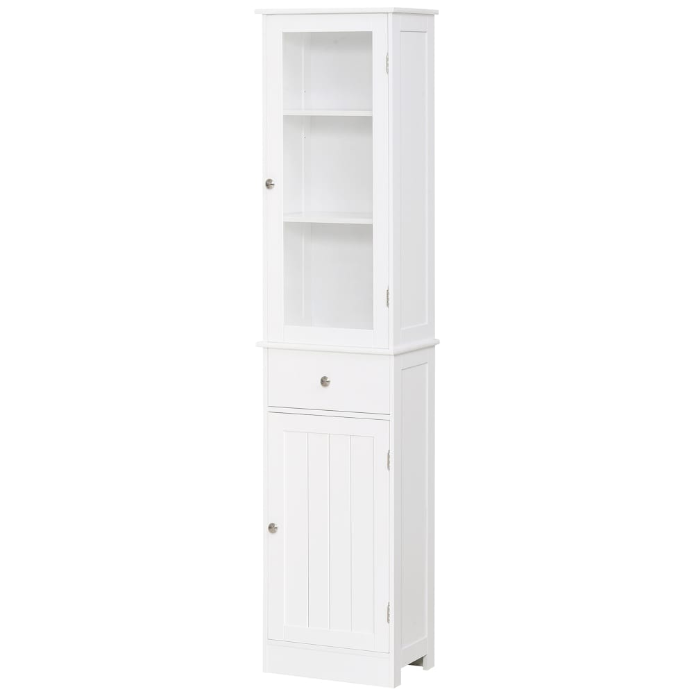 Armario alto para baño 40x27x171.5 cm blanco