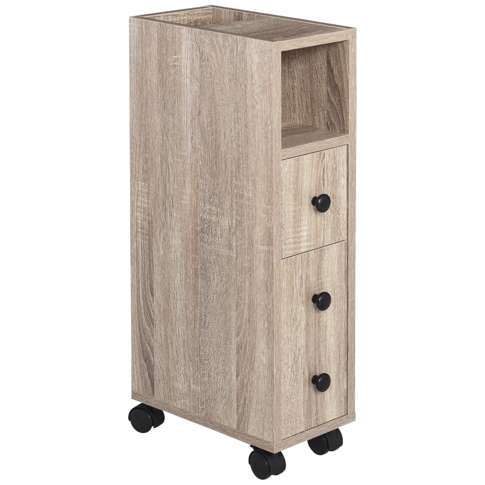 Armario de baño 18x30x68.5 cm grano de madera de roble