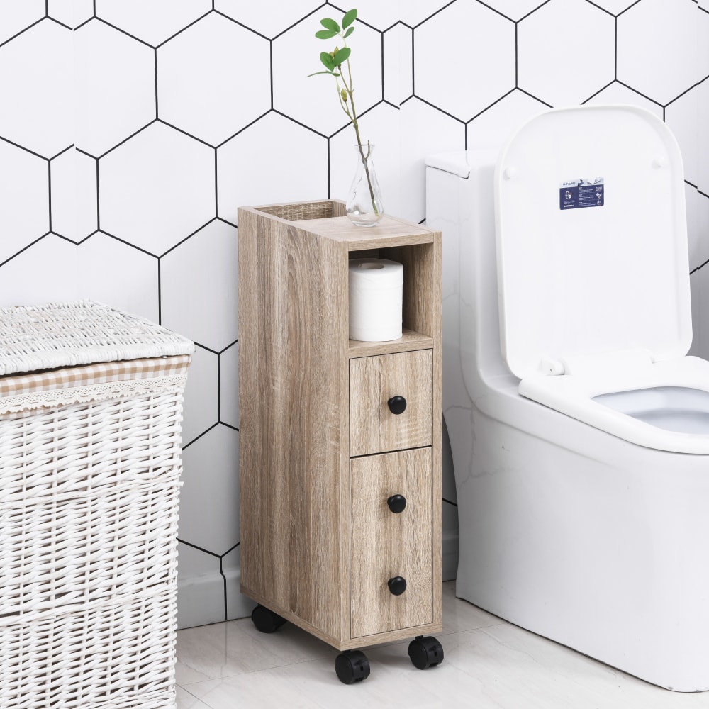 Armario de baño 18x30x68.5 cm grano de madera de roble - Maisons du Monde