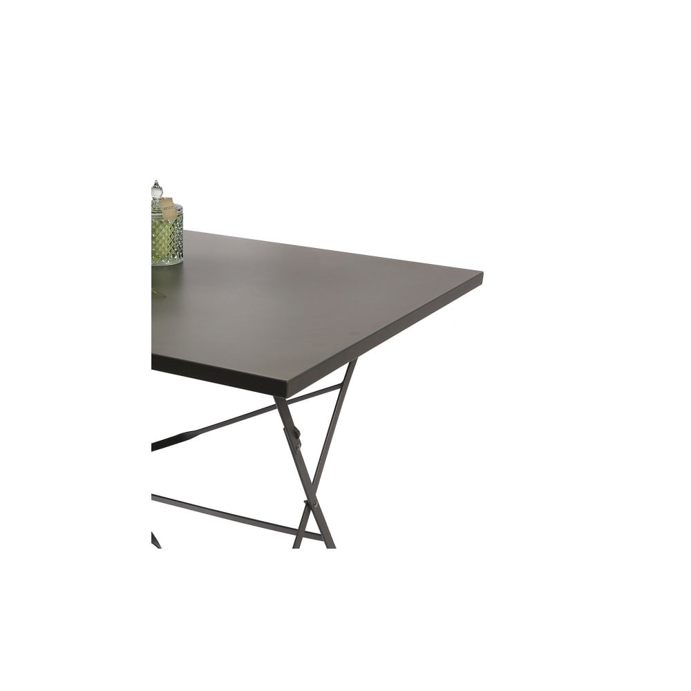 Table rectangulaire de jardin pliable en métal gris anthracite - Maisons du Monde
