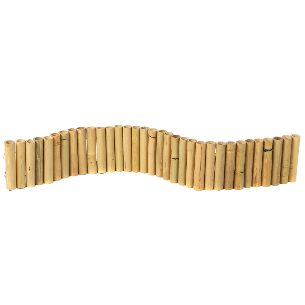 SUNNYDAYS Bordure à dérouler en bambou qui s'adapte à toutes les formes à donner au jardin. Dimensions: 3x100x15cm Couleur: Bambou Matière: Bambou