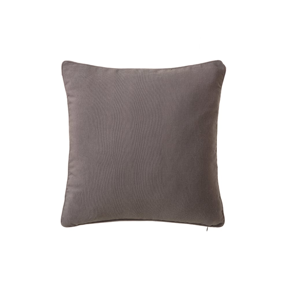 Wadiga Coussin carré coton et polyester gris - 45x45cm