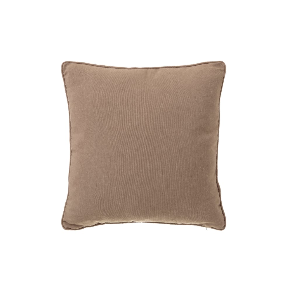 Coussin carré coton et polyester beige - 45x45cm