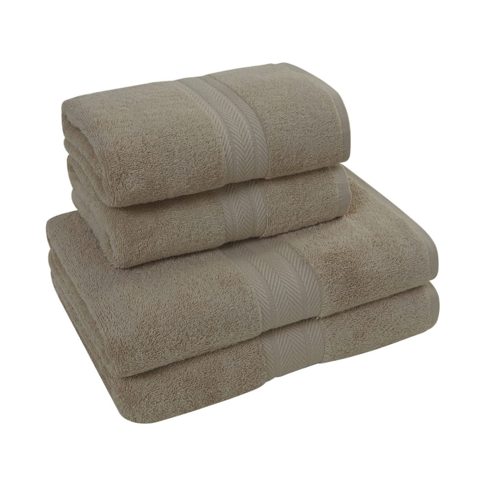 Ensemble de bain 4 pièces en coton mastic - Maisons du Monde