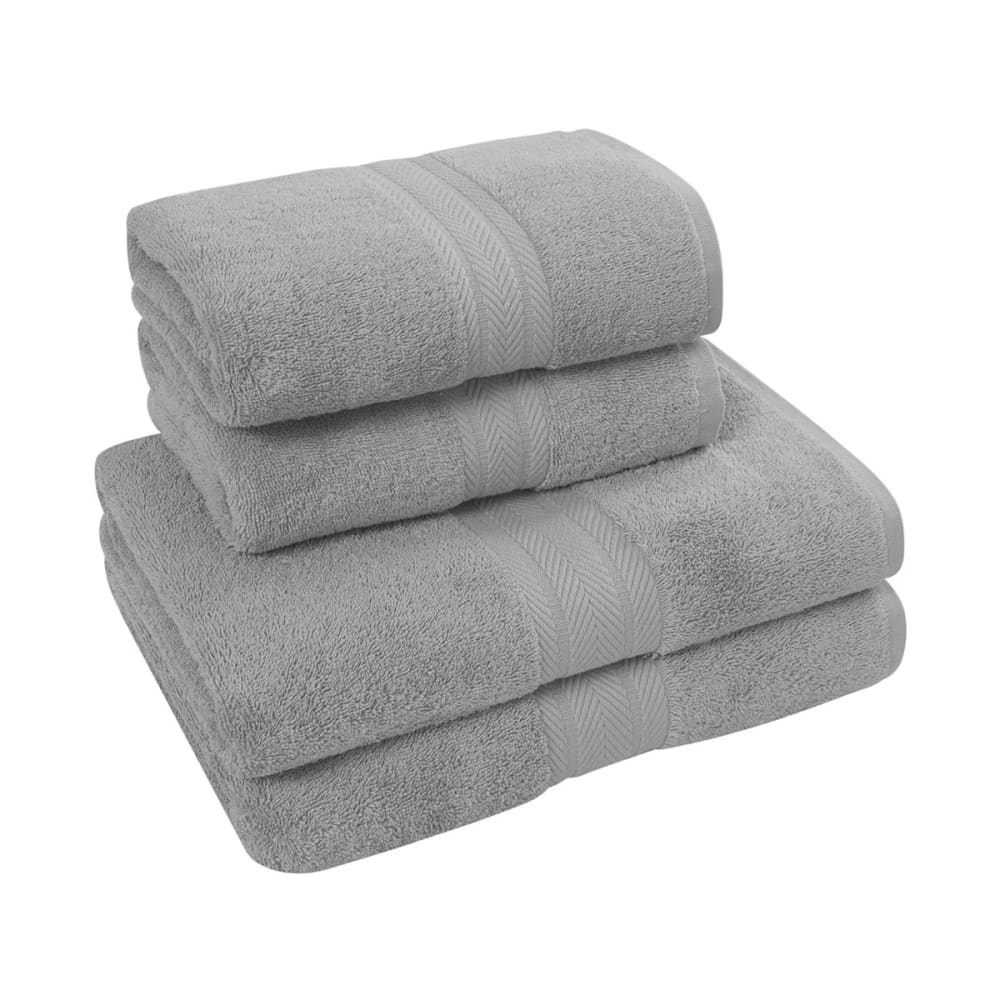 Ensemble de bain 4 pièces en coton gris perle - Maisons du Monde