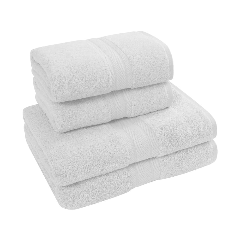Ensemble de bain 4 pièces en coton blanc - Maisons du Monde