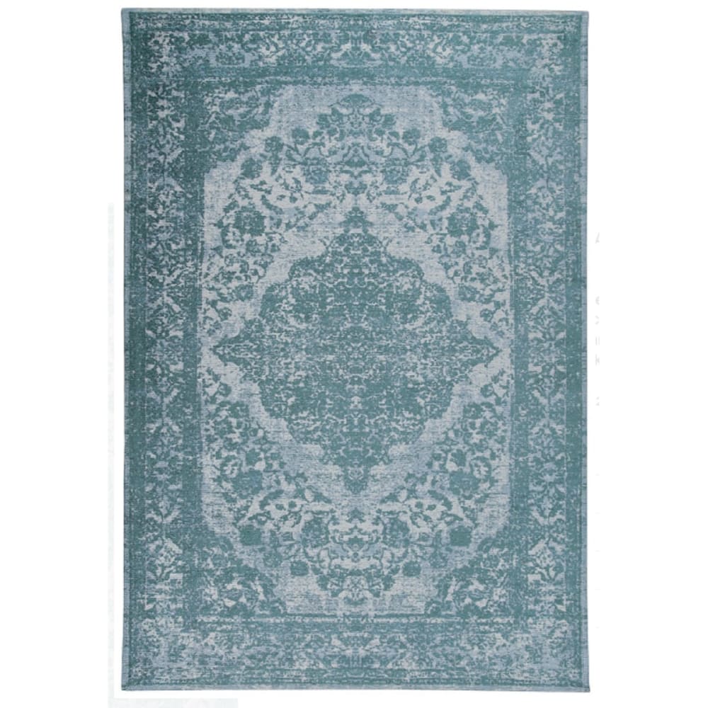Novatrend Moderner Teppich aus Baumwolle 80x150 cm style classic chic Blau Baumwolle