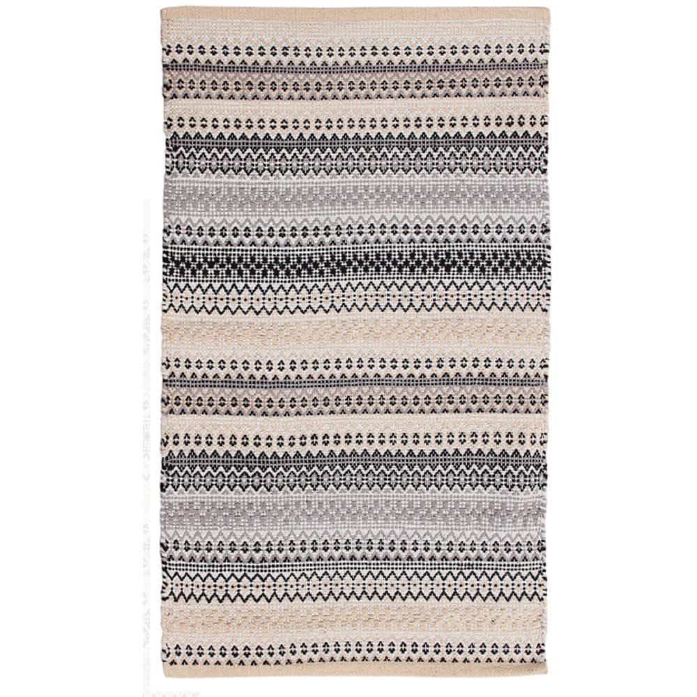 Novatrend Moderner Teppich aus Baumwolle 60x90 cm style classic chic Grau Baumwolle