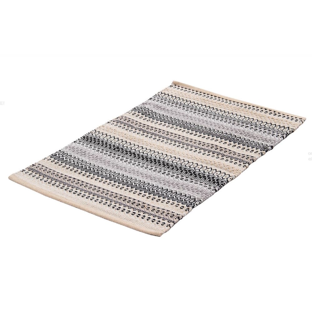Tapis de salon en coton gris 60x90 cm — vue 3