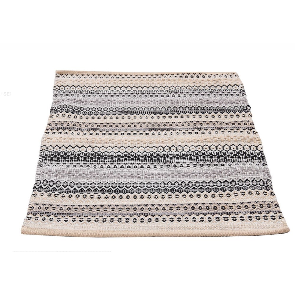 Tapis de salon en coton gris 60x90 cm — vue 4