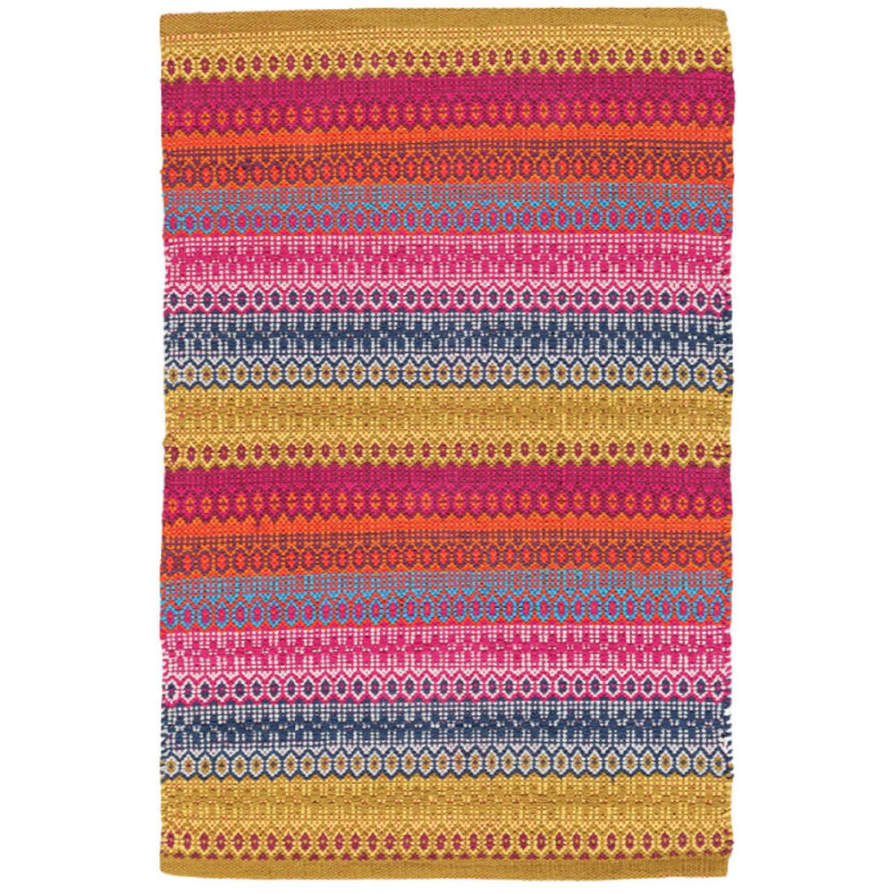 Tapis de salon en coton multicolore 80x150 cm