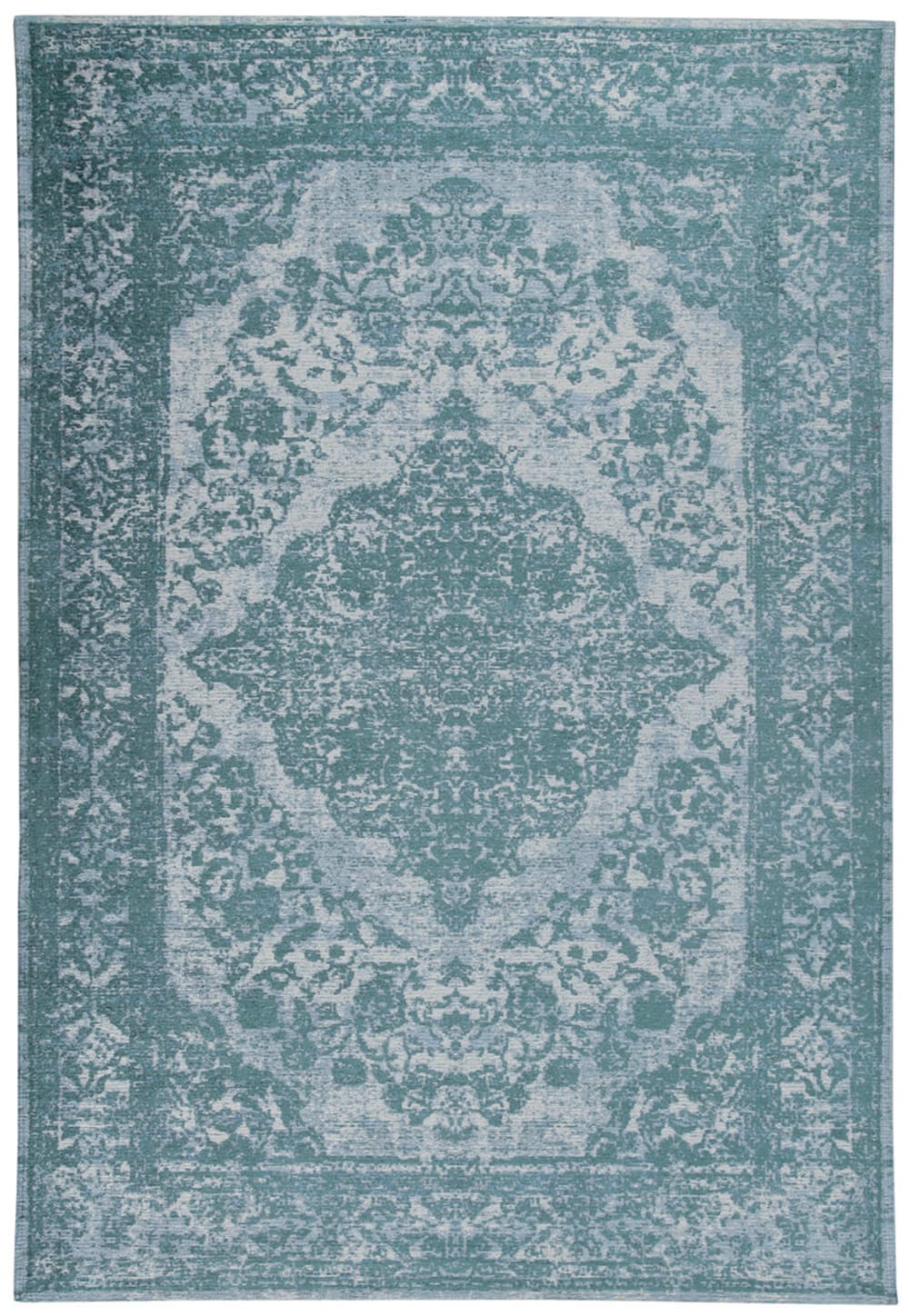 Carpet Living Moderner Teppich aus Baumwolle 140x200 cm style classic chic Blau Baumwolle
