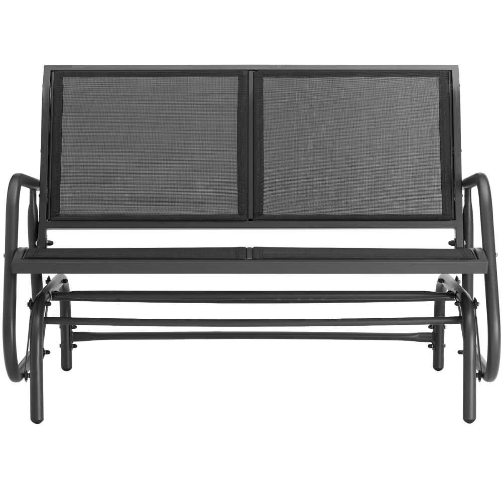 Banc à bascule 2 places 121 x 72 x 86,5 cm noir en acier